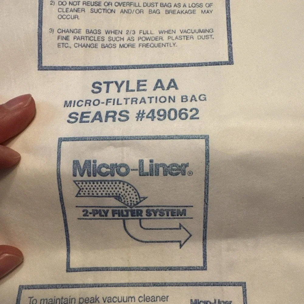 14 Eureka TYPE AA Style AA Vacuum Bags 62618A 58236 4100 5180 Victory True